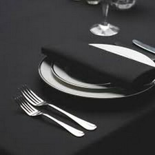 Black cotton feel polyester - black,