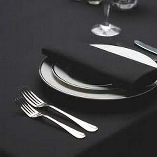 Black cotton feel polyester - feel,