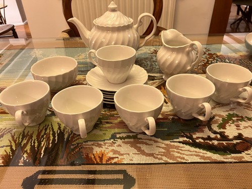 English off white piece tea - white,