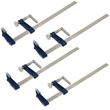 Set of 4 F-Clamps Adjustable Wood Metal Clamp Woodworking Tools 50mm x 300mm