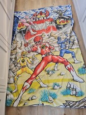 Vintage 1994 Mighty Morphin Power Rangers Single Duvet Cover No Pillowcase 90s 