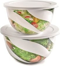 Snips Salad Bowls with Lids 3L & 5L  Fresh Washable Stackable Kitchen Set