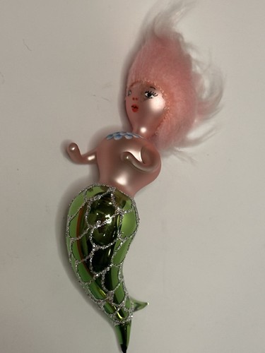 Vintage glass pink hair - pink,