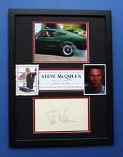 STEVE McQUEEN AUTOGRAPH framed