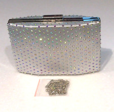 Frank Usher Iridescent Beaded Clutch Across Body Evening Bag With Chain Strap