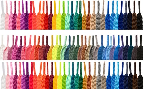 Flat coloured shoe laces - shoe,