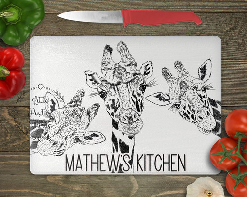 Funny giraffe chopping - funny, board