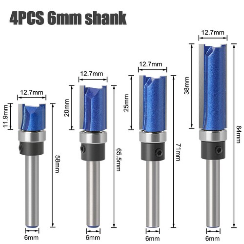 6mm shank straight flush - ,