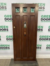 WOODEN FRONT DOOR 1930S SOLID OAK EXTERIOR ORIGINAL RECLAIMED OLD HARDWOOD EXTER