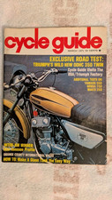 CYCLE GUIDE Magazine MARCH 1971, Road Tests, Triumph 350, Honda 750 Four, Maico