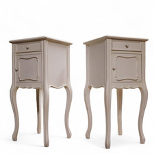 Pair Of Vintage White Painted