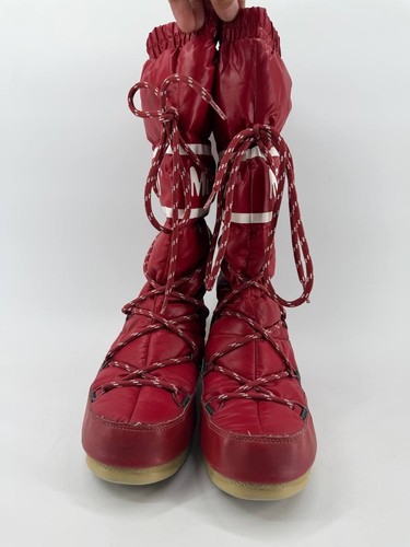 Red moon boots lace winter - up,