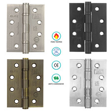 Internal Door Hinges 4 Inch / 102mm Pair of Fire Rated Ball Bearing Hinge Screws