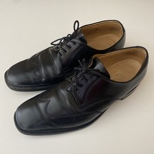 CHARLES TYRWHITT Shoes Uk Size 8 Black Oxford Lace Up Smart Leather Dress Men