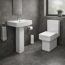 Toilet Basin Set White