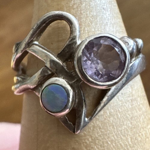 Sterling silver 925 amethyst - silver,