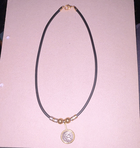 Black rubber cord - cord, choker