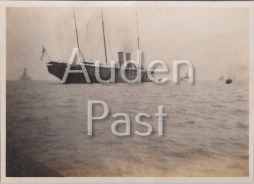 Large steam yacht ship at - or,
