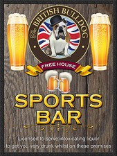 British bulldog sports bar - british,