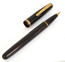 VINTAGE MENTMORE DIPLOMA FOUNTAIN PEN ENGLAND GOLD TRIM NICE CONDITION !