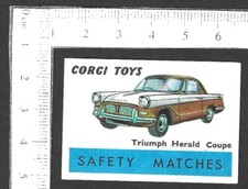 Vintage matchbox labels CORGI