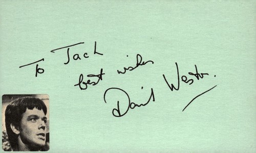 David weston signed - auto, 3x5