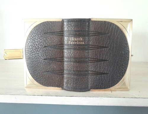 Antique clasped bible book - clasped,