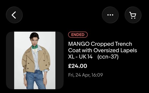 Mango cropped trench - coat, with