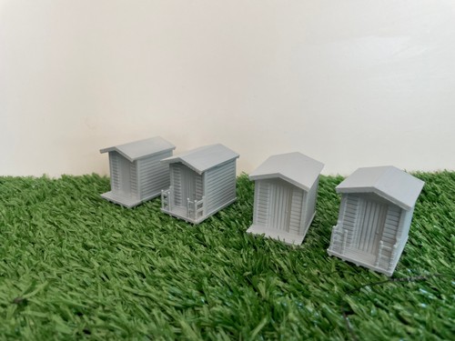 Beach hut model railway