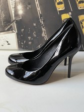 PIED A TERRE Black Leather High Heel Court Shoes UK 5, EU 38