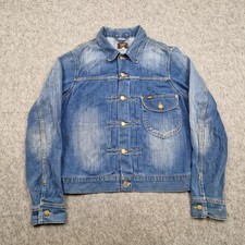 Lee Jacket Mens Large Blue 101 J 1Denim Bomber Type 1 Utility Boxy Trucker USA