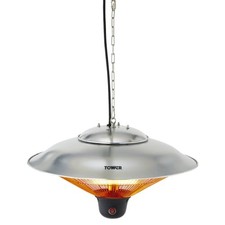 Tower Astro 1.5kW Electric Hanging Patio Heater Outdoor Ceiling Garden Heat Lamp