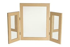 Large Self Standing Dressing Table Mirror-Black,White,Beech & Oak Effect