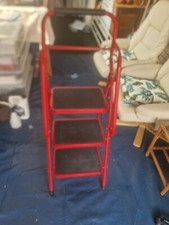 FOLDING 3 STEP LADDER SAFETY NON SLIP SMALL STOOL LADDERS KITCHEN DIY