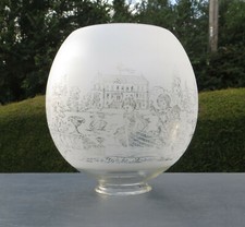 Etched Glass Lampshade in the Style of Kate Greenaway - Children in Boat