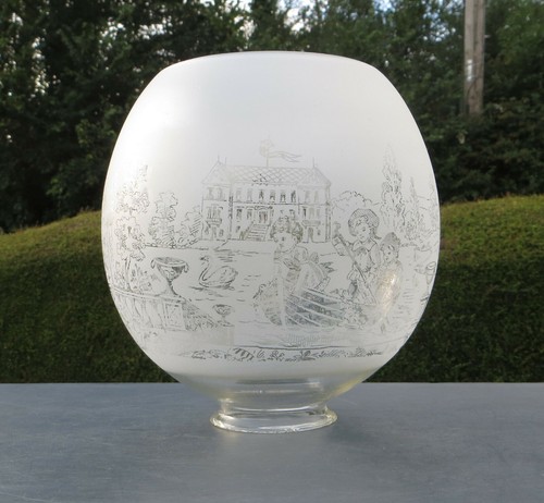 Etched glass lampshade the - etched,