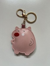 Cute Pig Leather Key Ring