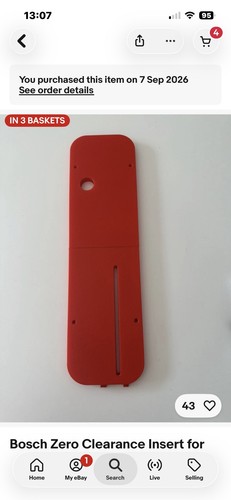 Bosch zero clearance insert - zero,