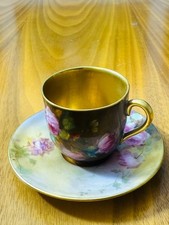 Rare Antique Royal Doulton Hand Painted Cup & Saucer – Signed E. Percy