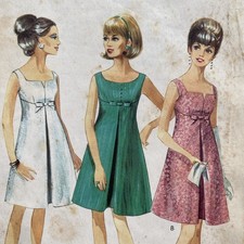 Vtg 60s Style 1977 A Line Twiggy Style Mink One Piece Dress Size 14