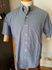 BROOKS BROTHERS Mens Short Sleeve Shirt Medium  Check Cotton