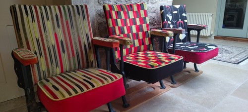 Vintage set cinema chairs - cinema,