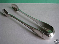 SOLID SILVER SUGAR TONGS NIPS
