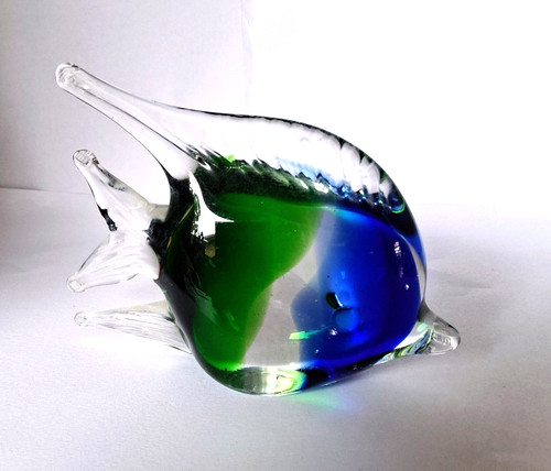 Murano style art - art, fish
