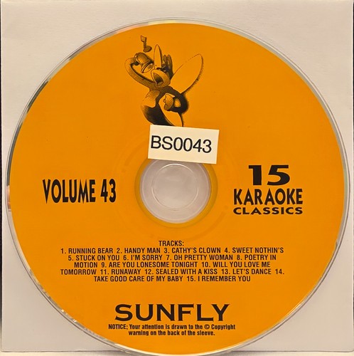 Sunfly karaoke cdg - 43,