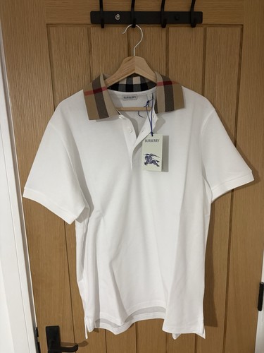 Burberry white polo shirt - white, t-shirt