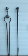 Poker Tongs Companion Set Fire Irons Antique Inglenook ref 176 (FREE UK POSTAGE)