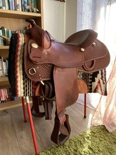 Custom Premier Western Saddle + Memory Foam Saddle Pad And Girth