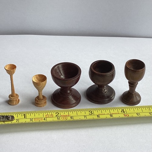 Goblets miniature wood - goblets, x5