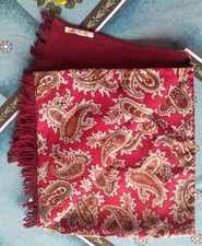 Vintage Scarf Cravat Dapper Mod Indie Scooter Goodwood Ascot Wool Tricel Paisley